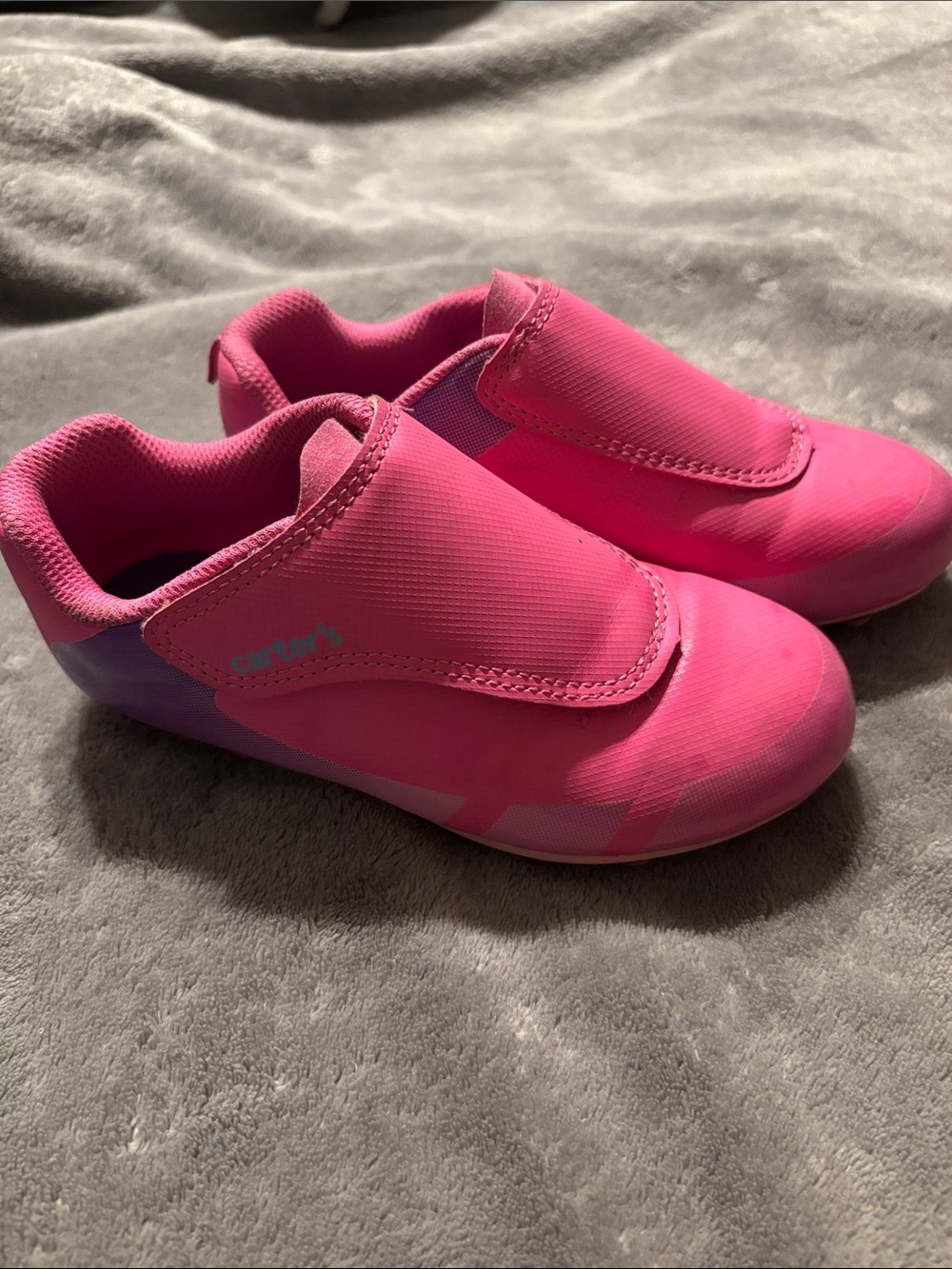 Carter's Bright Pink Slip-On Kids Soccer Cleats